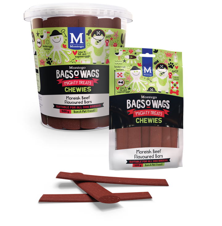 BAGS O' WAGS: Montego Treats For Adult Dogs - Beef Flavoured Bars