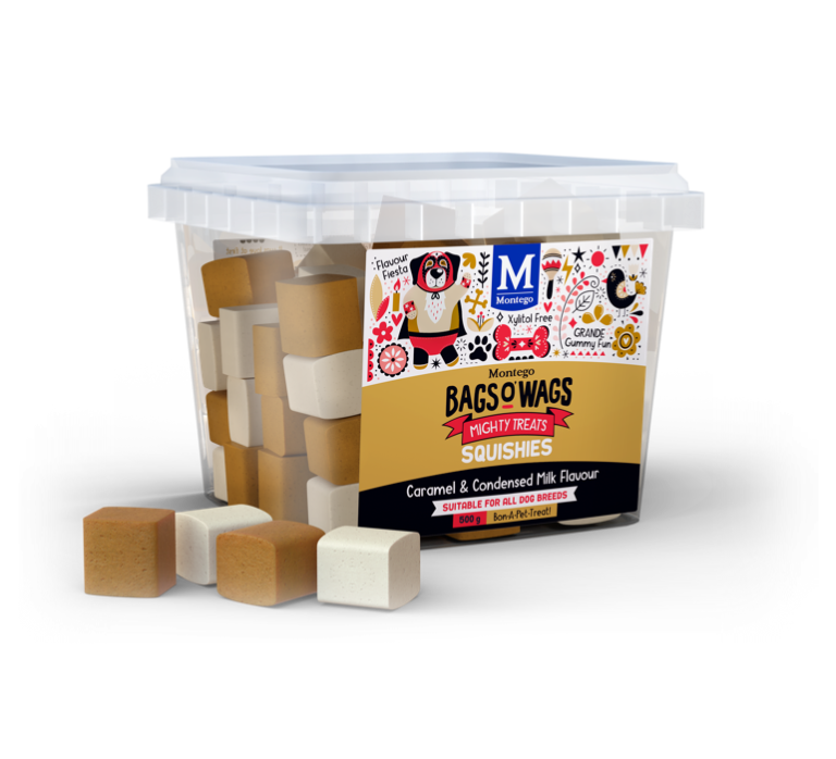 Montego Bags O' Wags Squishies - Caramel & Condensed Milk Flavour Dog Treats