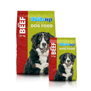Tailsup with Beef -  Food for Adult Dogs 8kg or 25kg
