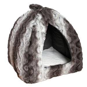 Grey Cream Snuggle Plush Pyramid 50x40x14cm