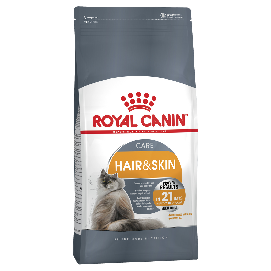 ROYAL CANIN® Hair & Skin Dry Cat Food - 2kg or 4kg