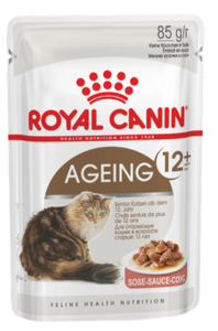 ROYAL CANIN Ageing 12+ Wet Cat Food Pouches in Gravy 12x85g
