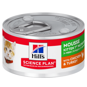 HILL'S SCIENCE PLAN Kitten First Nutrition Mousse Wet Food Chicken & Turkey Flavour