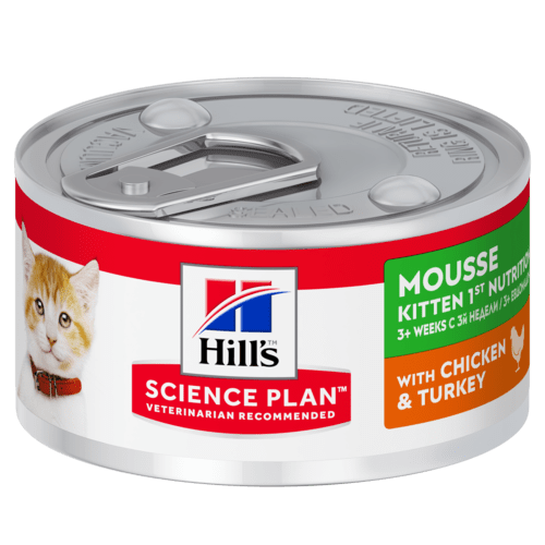 HILL'S SCIENCE PLAN Kitten First Nutrition Mousse Wet Food Chicken & Turkey Flavour
