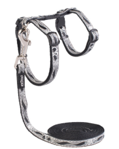 ROGZ NightCat Reflective H-Harness and Lead Set - Small