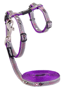 ROGZ NightCat Reflective H-Harness and Lead Set - Small
