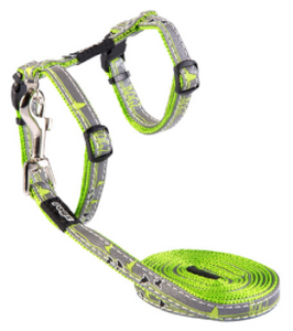 ROGZ NightCat Reflective H-Harness and Lead Set - Small