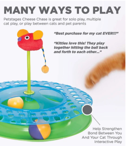 Cheese Chase 3-in-1 Activity Cat Toy
