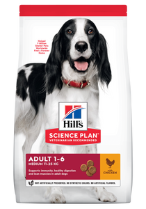 HILL'S SCIENCE PLAN Adult Medium 7+ Dry Dog Food Chicken Flavour  - 2.5kg or 12kg