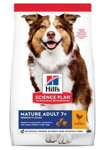 HILL'S SCIENCE PLAN Mature Adult Medium 7+ Dry Dog Food Chicken Flavour 2.5kg or 12kg