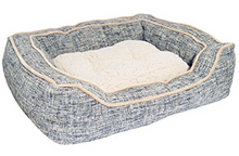 Load image into Gallery viewer, Slate &amp; Oatmeal Rosewood Dog Bed - Small 60cm &amp; Medium 70cm
