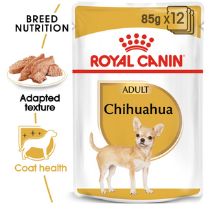 ROYAL CANIN Chihuahua Adult Wet Dog Food Pouches - 12 x 85g