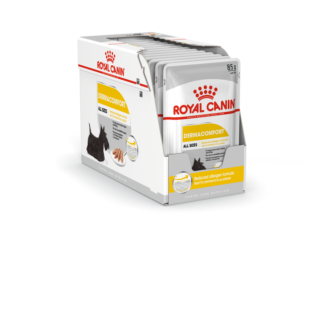 ROYAL CANIN® Dermacomfort Loaf - Box of 12 x 85g - Wet Food for All Size Dogs