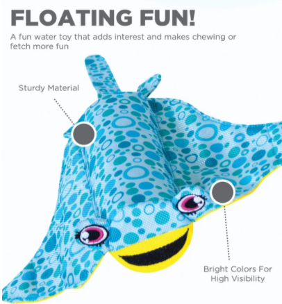 Floatiez Stingray Dog Toy