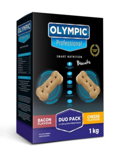 Olympic Professional Bacon & Cheese Duo Dog Biscuits