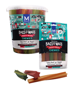 BAGS O' WAGS Montego Treats Adult Dogs - Beef and Veggie Chewies