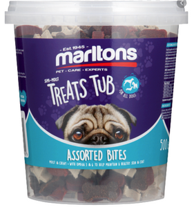 Marltons Assorted Bites: Tub of Dog Treats