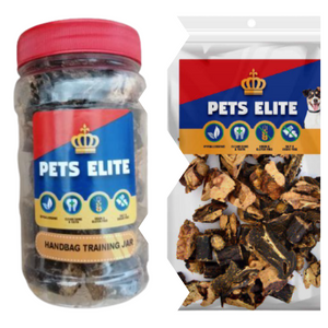 Pets Elite Treat Training Handbag Jar & Refill Bundle