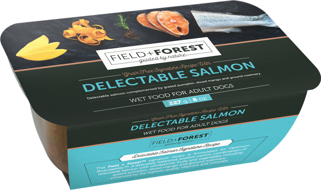 DISCONTINUED 25 Jan 2024: Montego FIELD+FOREST Wet (Salmon) Adult Dog Food 8x227g Tubs