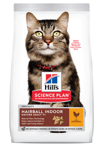 HILL'S SCIENCE PLAN Mature Adult Hairball Indoor Dry Cat Food Chicken Flavour