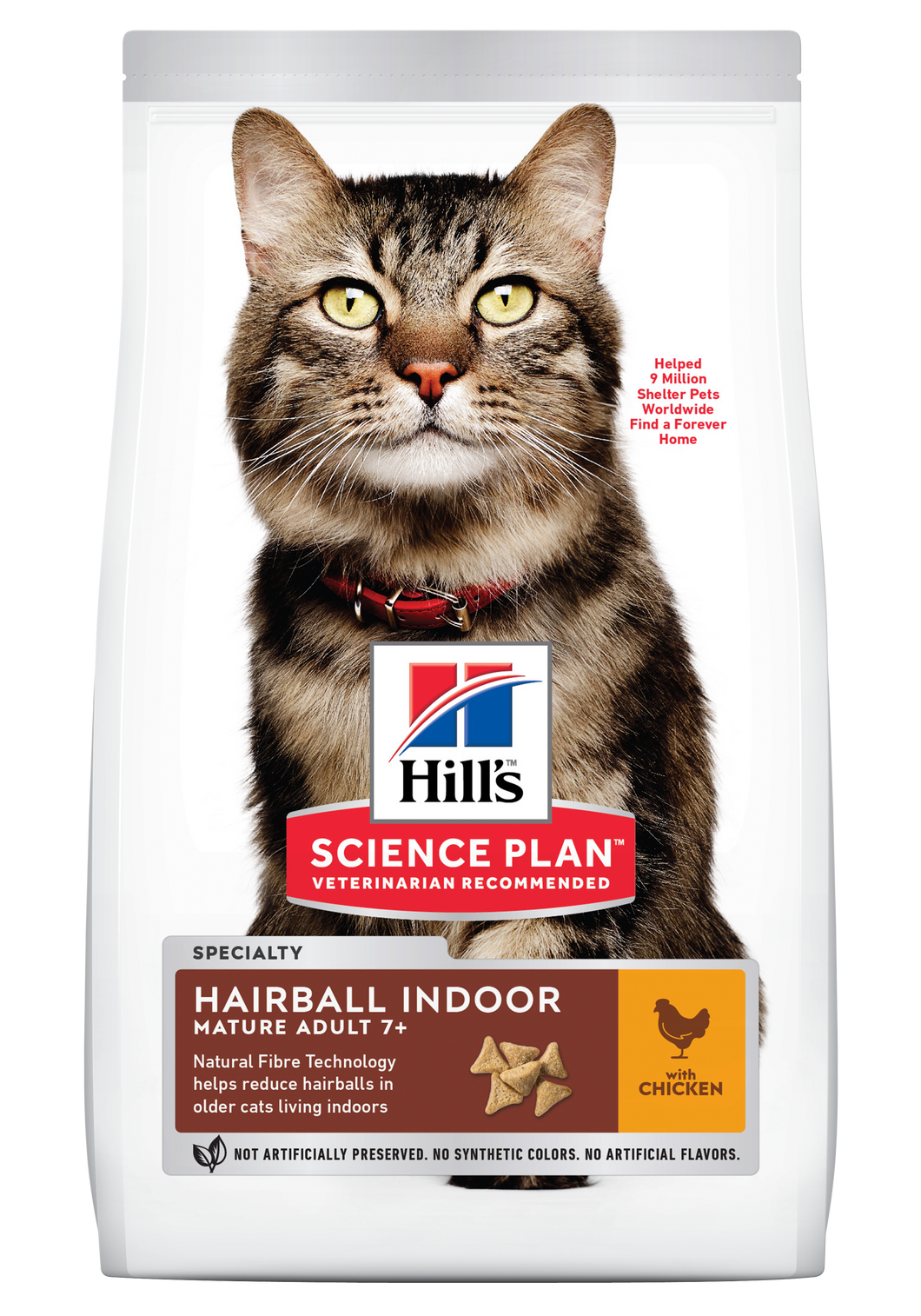 HILL'S SCIENCE PLAN Mature Adult Hairball Indoor Dry Cat Food Chicken Flavour