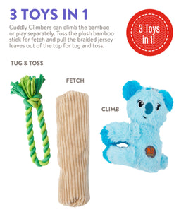 Cuddly Climber Panda 3-toys-in-1  Dog Toy - 30cm