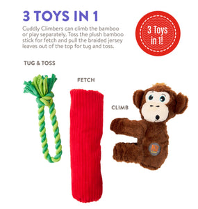 Cuddly Climber Panda 3-toys-in-1  Dog Toy - 30cm