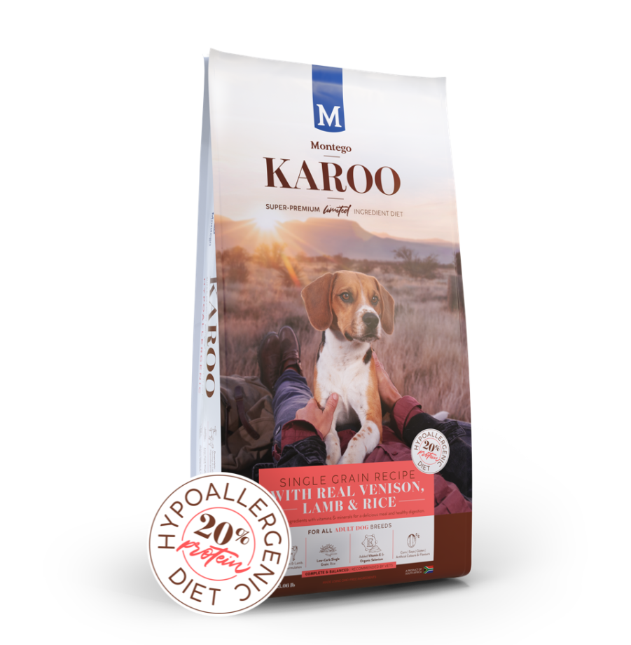 Montego KAROO Adult All Breed Dog Food - Venison and Lamb 1.75kg, 8kg or 15kg