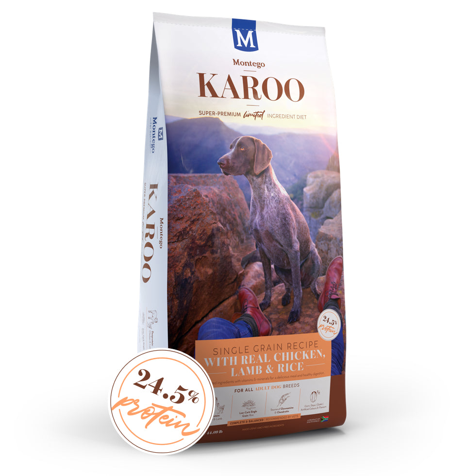 Montego KAROO All Breed Adult Dry Dog Food with Real Chicken, Lamb & Rice