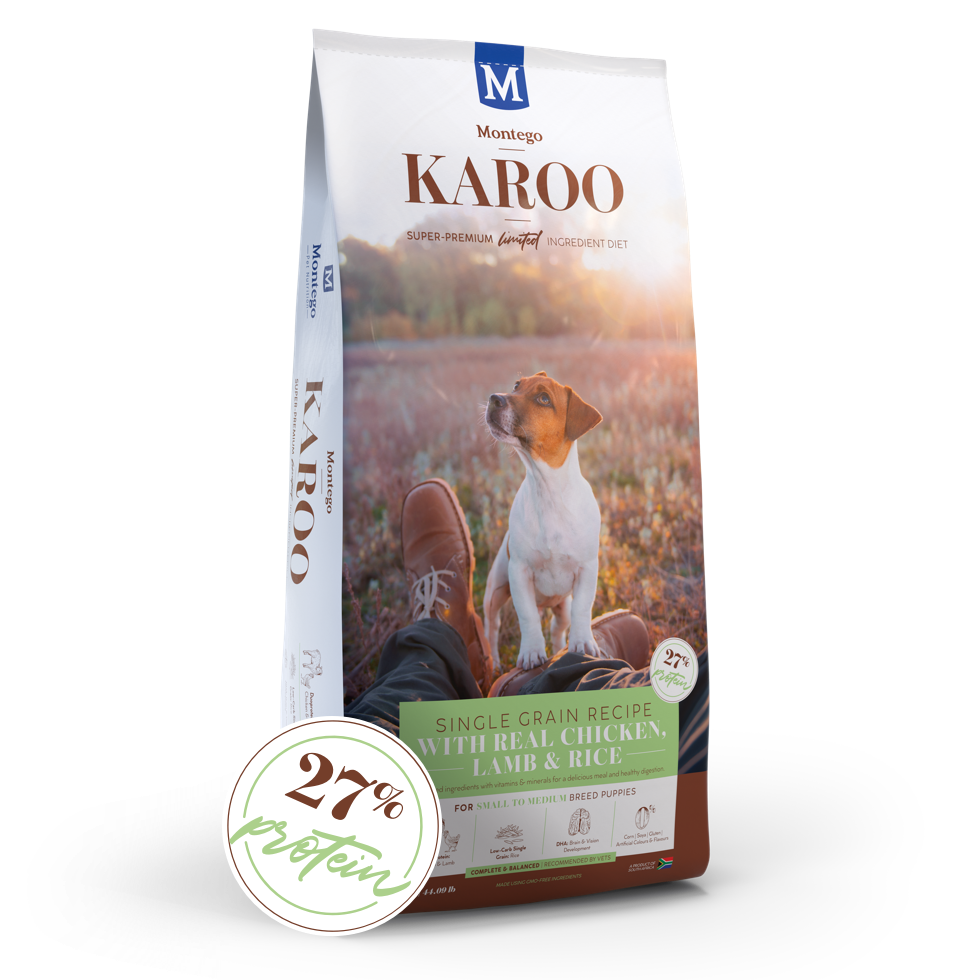 Montego KAROO Puppy Dry Food - Small Breed Puppy 1.75kg, 8kg, 15kg or 20kg