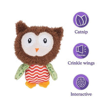 Load image into Gallery viewer, Little Nippers Bogle Owl Cat Toy - 9cm
