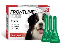 Frontline Plus for Dogs - I Pip or 3 Pip Pack