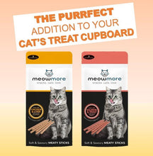 Load image into Gallery viewer, Meowmore Salmon and Trout  Cat Treat Sticks  - 3PC Flat Pack
