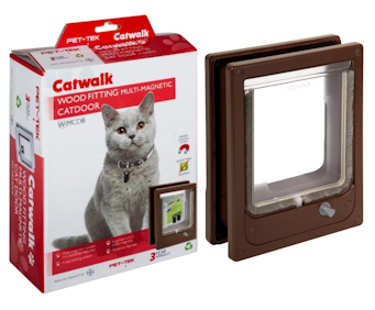 Wood Pet Door for Cats & Dogs - Multi-Magnetic Fitting