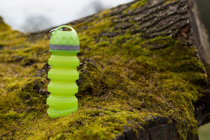 Rosewood Collapsible Travel Bottle - Collapsed height is 12cm / Expanded height is 21cm