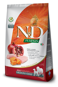 FARMINA N&D PUMPKIN GRAIN-FREE: Adult Dog Food for All Breeds Italian Free-Range Chicken and Pomegranate