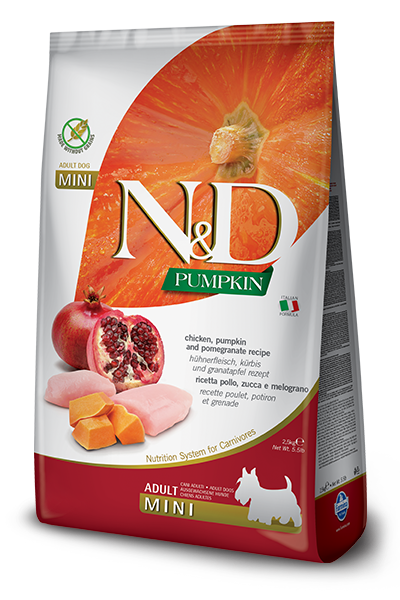 FARMINA N&D PUMPKIN GRAIN-FREE: Puppy Dog Food for All Breeds Chicken and Pomegranate
