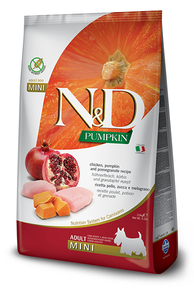 FARMINA N&D PUMPKIN GRAIN-FREE: Adult Dog Food for All Breeds Italian Free-Range Chicken and Pomegranate