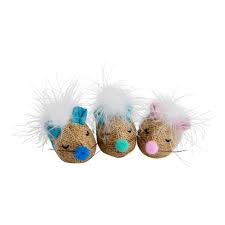 Mousin Around Hide 'n Treat Cat Toy Mice  - 3pk