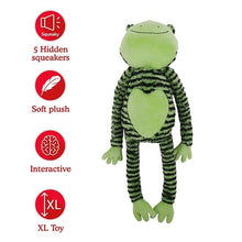 Load image into Gallery viewer, Chubleez Froggie Long Legs Comfort Dog Toy (52cm) Five squeakers!
