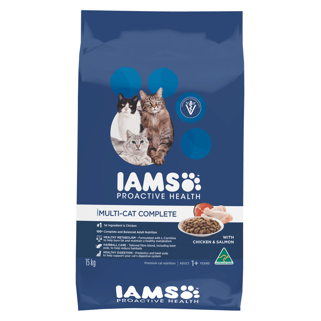 IAMS ADULT MULTICAT with SALMON Cat Food