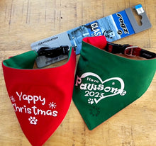 Load image into Gallery viewer, Festive Bandana with a quality ROGZ Classic Collar
