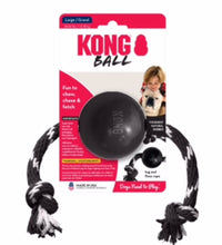 Load image into Gallery viewer, Kong Ball with Rope - Small red &amp; Large Black
