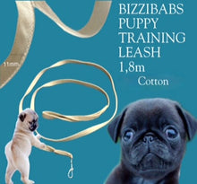 Load image into Gallery viewer, BIZZIBABS Cotton Puppy (or Small Dog) Leash - 1,8m
