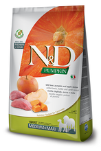 Load image into Gallery viewer, FARMINA N&amp;D PUMPKIN GRAIN-FREE: Adult Dog Food for All Breeds Italian Wild Boar, Pumpkin &amp; Apple
