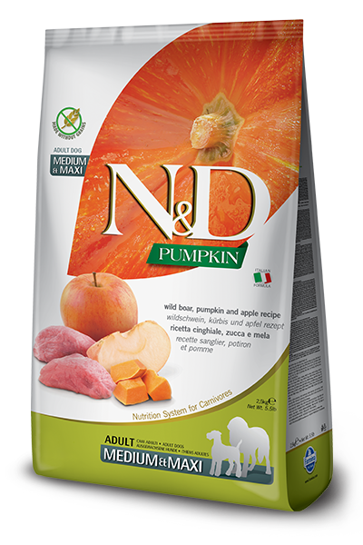FARMINA N&D PUMPKIN GRAIN-FREE: Adult Dog Food for All Breeds Boar, Pumpkin & Apple