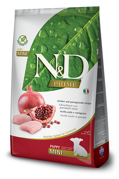 FARMINA N&D PRIME GRAIN-FREE: Puppy Dog Food for All Breeds Free-Range Italian Chicken & Pomegranate Recipe