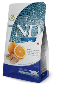 FARMINA N&D PRIME GRAIN-FREE: Adult Cat Food for All Breeds Herring & Orange Recipe