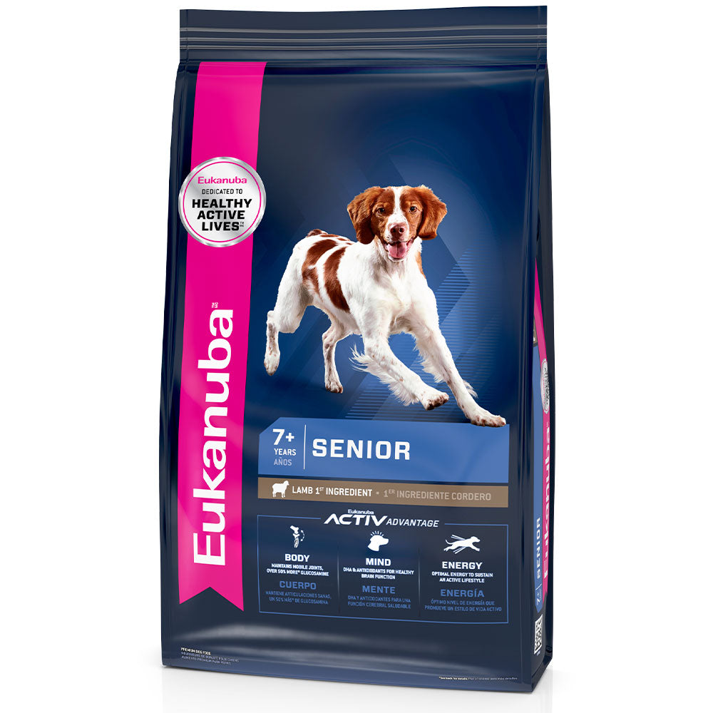 Eukanuba SENIOR All Breeds Lamb & Rice Dog Food - 3kg & 14kg